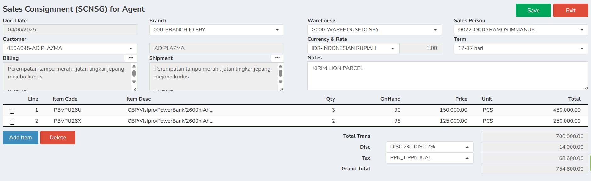 Consignment Entry Consignment Entry (SCNSG) – Netvision Knowledge Base